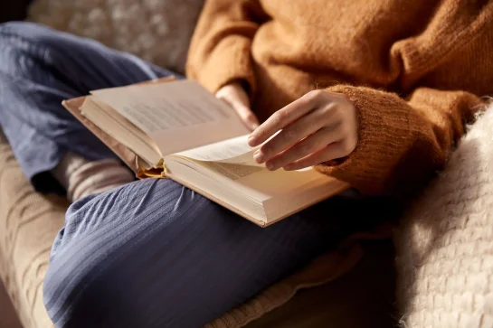 Reading a book is a wholesome ritual for finding peace