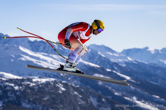 Alessio Miggiano in einem Abfahrtsrennen