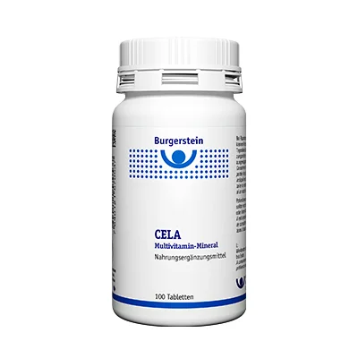 Packshot von Burgerstein Multivitamin-Mineral CELA – hochwertige Mikronährstoff-Versorgung