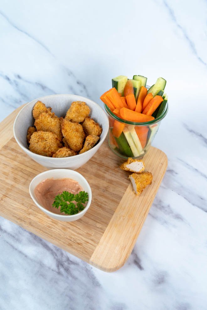 Nuggets de poulet croustillants au four
