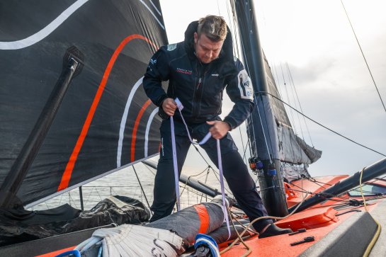 Oliver Heer on his boat